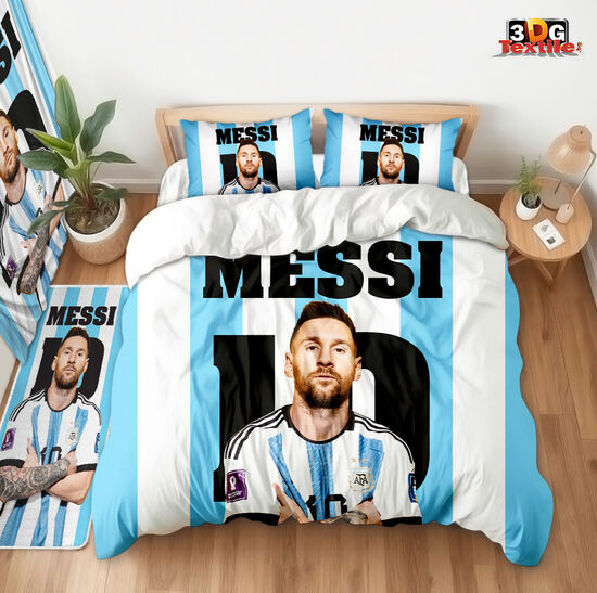 Модерен Сет чаршафи с принт -  Меси Аржентина 3 - Messi Argentina 3