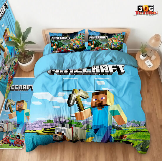 Спално бельо Майнкрафт 180х210см с две калъфки SALE