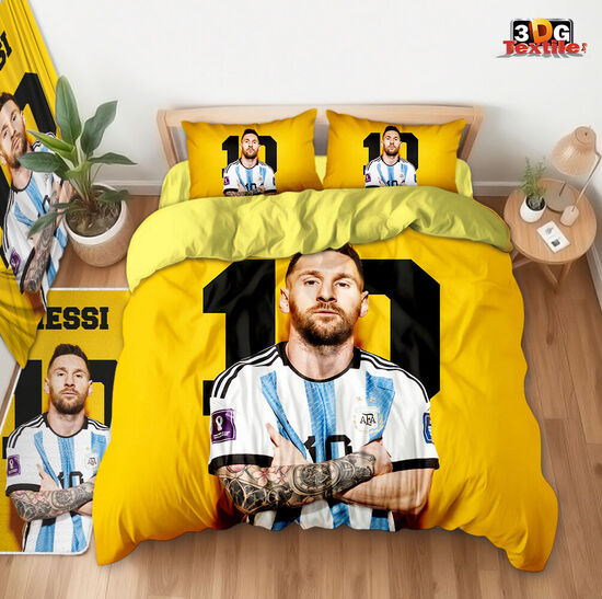 Спално бельо с олекотена завивка Меси Аржентина 150х210см