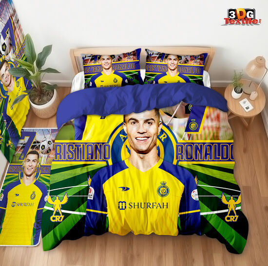 Модерен Сет чаршафи с дигитален принт -  Роналдо Ал-Насър - Ronaldo Al Nassr