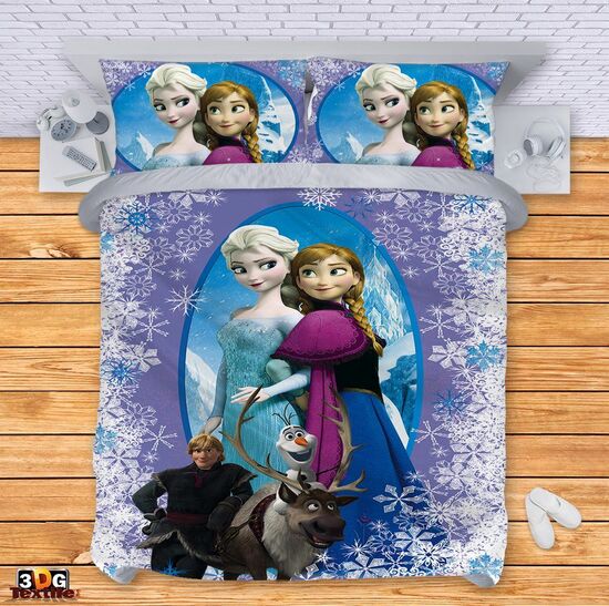 Спално бельо Frozen purple 180x210 с две калъфки SALE