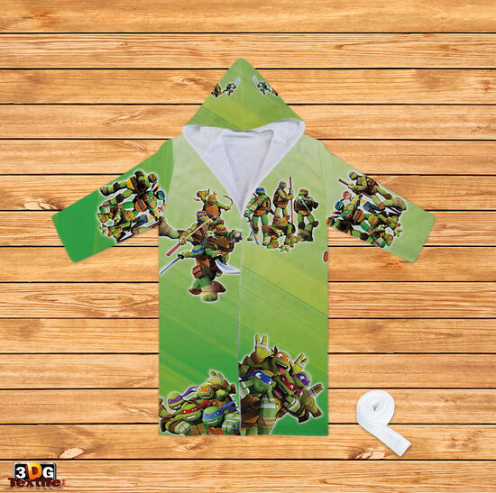 Халат за баня Костенурките нинджа 6 до 8 години SALE