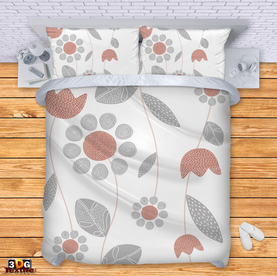 Модерен Сет за легло с дигитален принт - Флорален десен - Floral Design