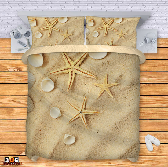 Сет за легло с дигитален принт Морски миди 2 - Sea Shells 2