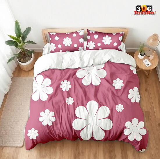 Модерно Спално бельо с принт - Бяло цвете - White Flower