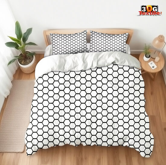 Модерен Сет за легло с дигитален принт 2 - Геометричен десен 2