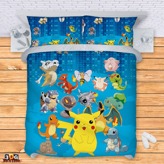 Спално бельо Покемон Го 180х210см с две калъфки SALE
