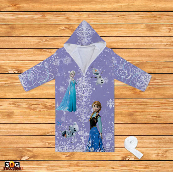 Халат за баня Замръзналото кралство в лилаво 2-4 години SALE