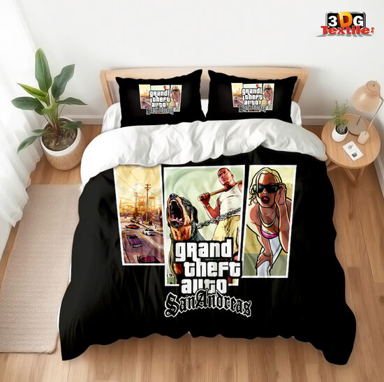 Комплект чаршафи с 3D дигитален принт - Grand Theft Auto San Andreas 2