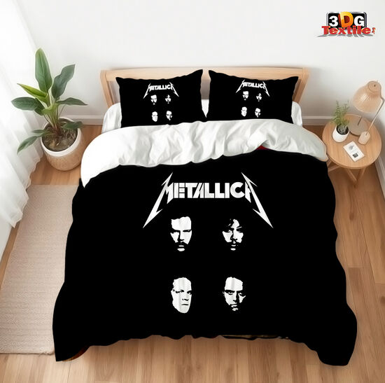 Модерен Сет чаршафи с дигитален принт - Металика 3 - Metallica 3
