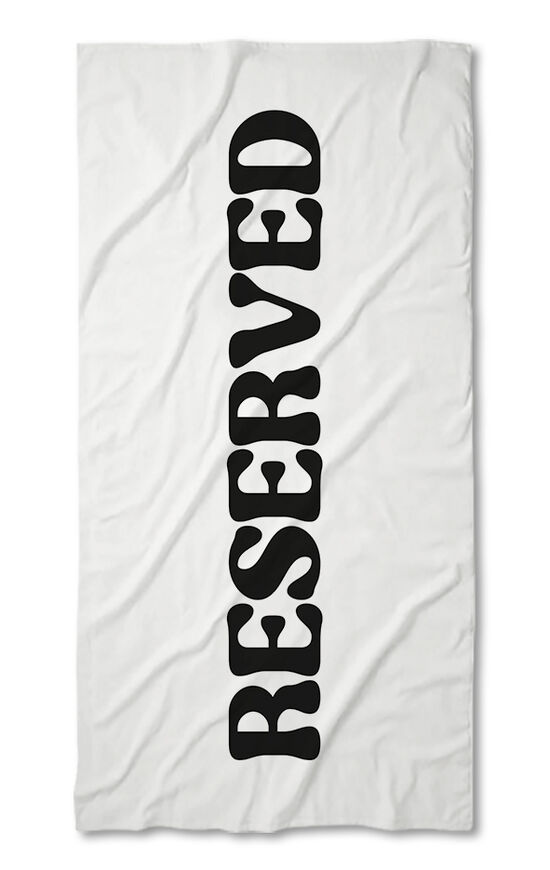 Хавлиена кърпа Reserved White - Black