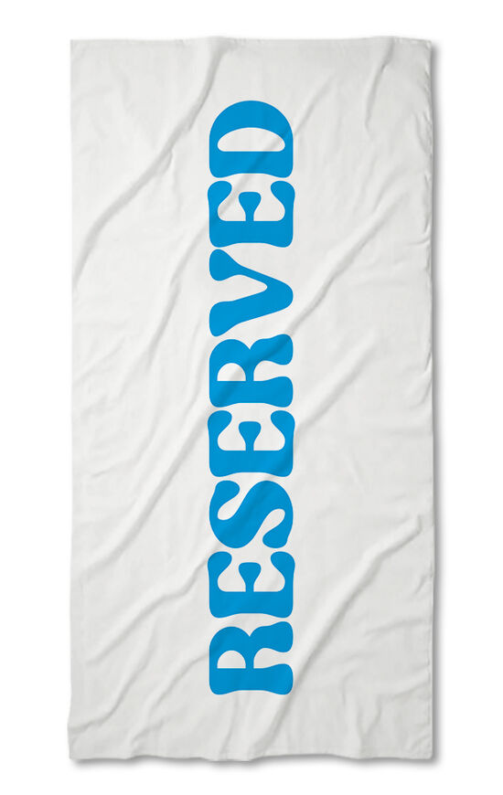 Хавлиена кърпа Reserved White - Blue
