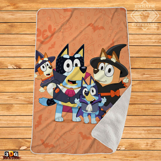 Одеяло Шерпа Полар Bluey Halloween