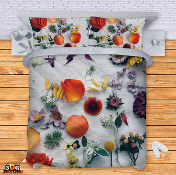 Спален комплект с дигитален принт - Цветя асорти - Assorted flower