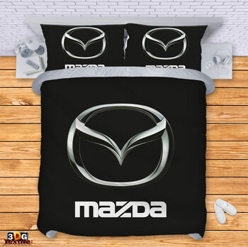 Спално бельо с принт - Мазда черен - Mazda black