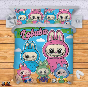 Спално бельо с 3D дигитален дизайн - Лабубу 2 - Labubu 2