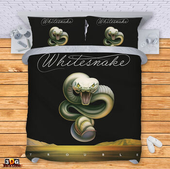 Комплект чаршафи с дигитален принт - Уайтснейк 2 - Whitesnake 2