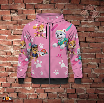 Спортно Худи с цип Пес Патрул Розов