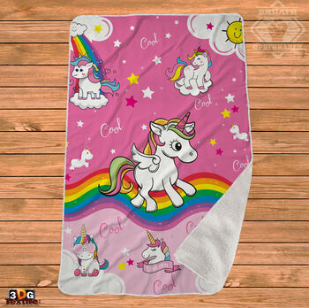 Одеяло Шерпа Полар Еднорог - Unicorn