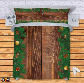 Сет чаршафи с принт -  Коленo дърво - Christmas tree