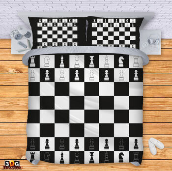 Модерно Спално бельо с принт -  Шах - Chess