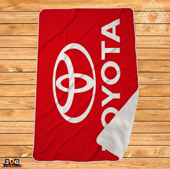 Одеяло Шерпа Полар Toyota червено - Toyota red