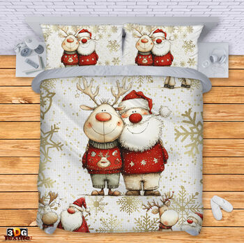 Спално бельо с 3D дигитален дизайн -  Снежен човек 5 - Snowman 5