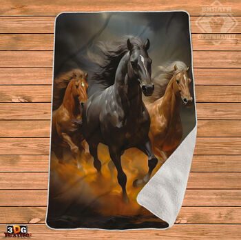 Одеяло Шерпа Полар Horses