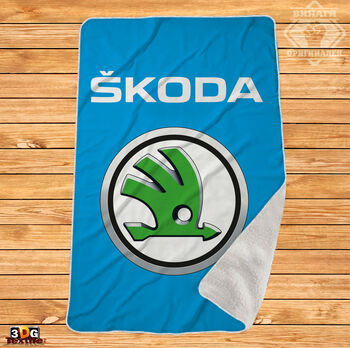 Одеяло Шерпа Полар Шкода Синьо - Skoda Blue