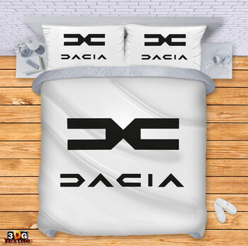 Модерен Сет чаршафи с принт - Дачия Бяло - Dacia White