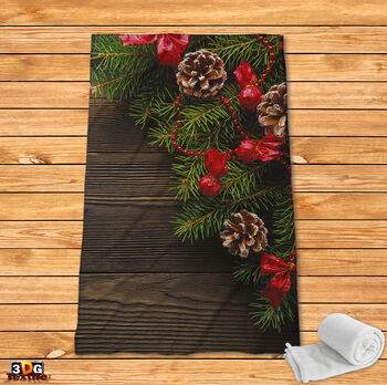 Поларено одеяло Коледен венец