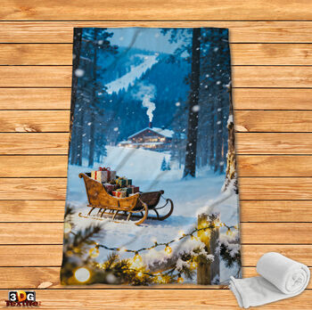 Поларено одеяло Коледна шейна