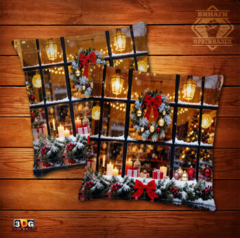 Възглавница Коледен венец