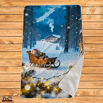 Одеяло Шерпа Полар Коледна шейна 2