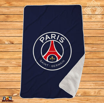 Одеяло Шерпа Полар ПСЖ Синьо - Paris Saint Germain