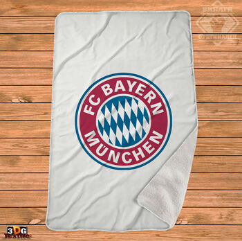 Одеяло Шерпа Полар Байерн Мюнхен Бяло - Bayern München White