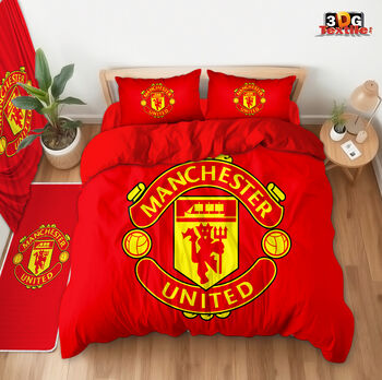 Спално бельо с 3D дигитален принт - Манчестър Юнайтед Червено - Manchester United Red