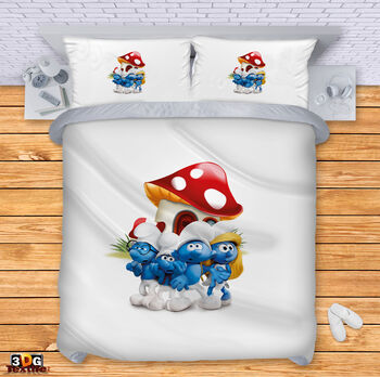 Сет за легло с дигитален принт - Смърфовете - The Smurfs