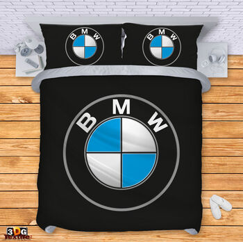 Спално бельо БМВ лого 180x210 с две калъфки SALE