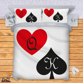 Модерно Спално бельо с принт - Крал и Кралица - King and Queen