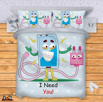Спално бельо с 3D дигитален дизайн - Зарядно
