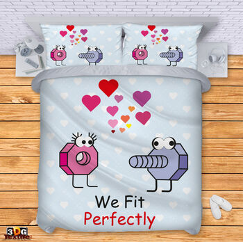 Спално бельо с 3D дигитален дизайн - Болтче и гайка