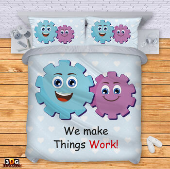 Комплект чаршафи с 3D дигитален принт - Зъбно колело