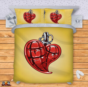 Спално бельо с 3D дигитален дизайн - Сърце