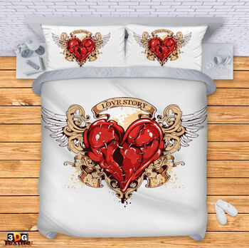 Модерно Спално бельо с принт - Любовна история