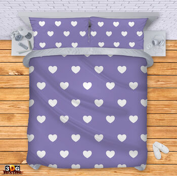 Модерно Спално бельо с принт - Свети Валентин - Сърца 2