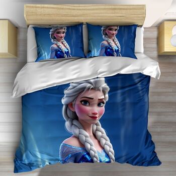 Спално бельо Елза: Кралицата на леда и магията 180x210 с две калъфки SALE