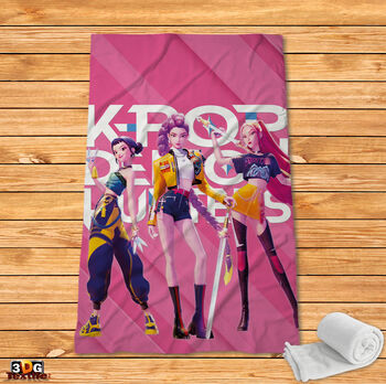 Поларено одеяло Хънтрикс Кей-поп  - Demon Hunters K-Pop