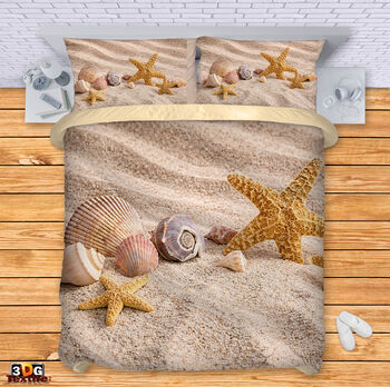 Спален сет с 3D дигитален дизайн - Морски миди - Sea Shells
