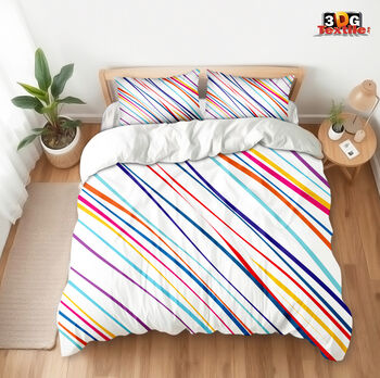Сет за легло с дигитален принт Цветни линии - Color lines